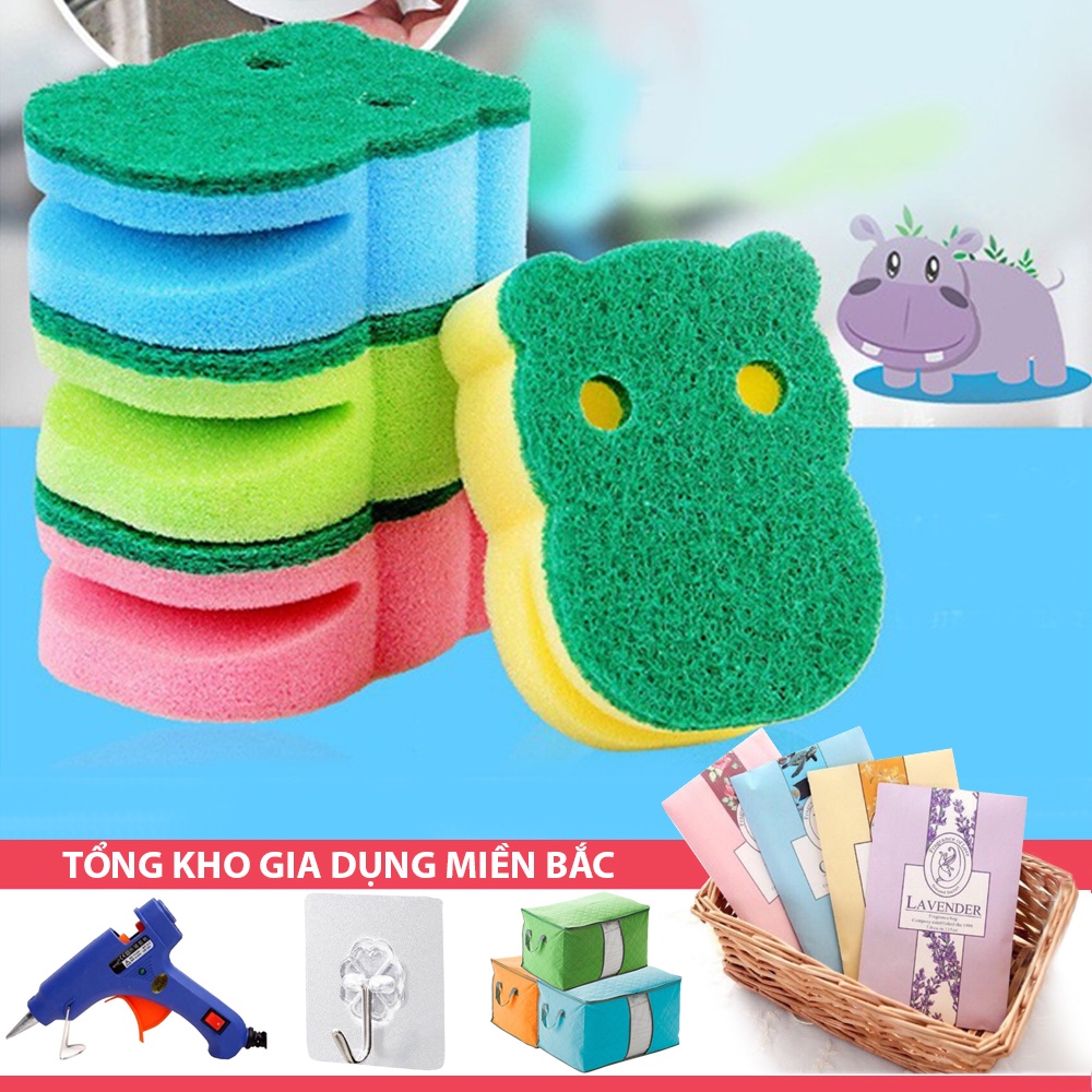 [Tổng Kho Sỉ] Cọ Xoong Mặt Cú NHIỀU MẦU Có 2 Lỗ Kiêm Rửa Cốc, Cạnh Bát CDS1041