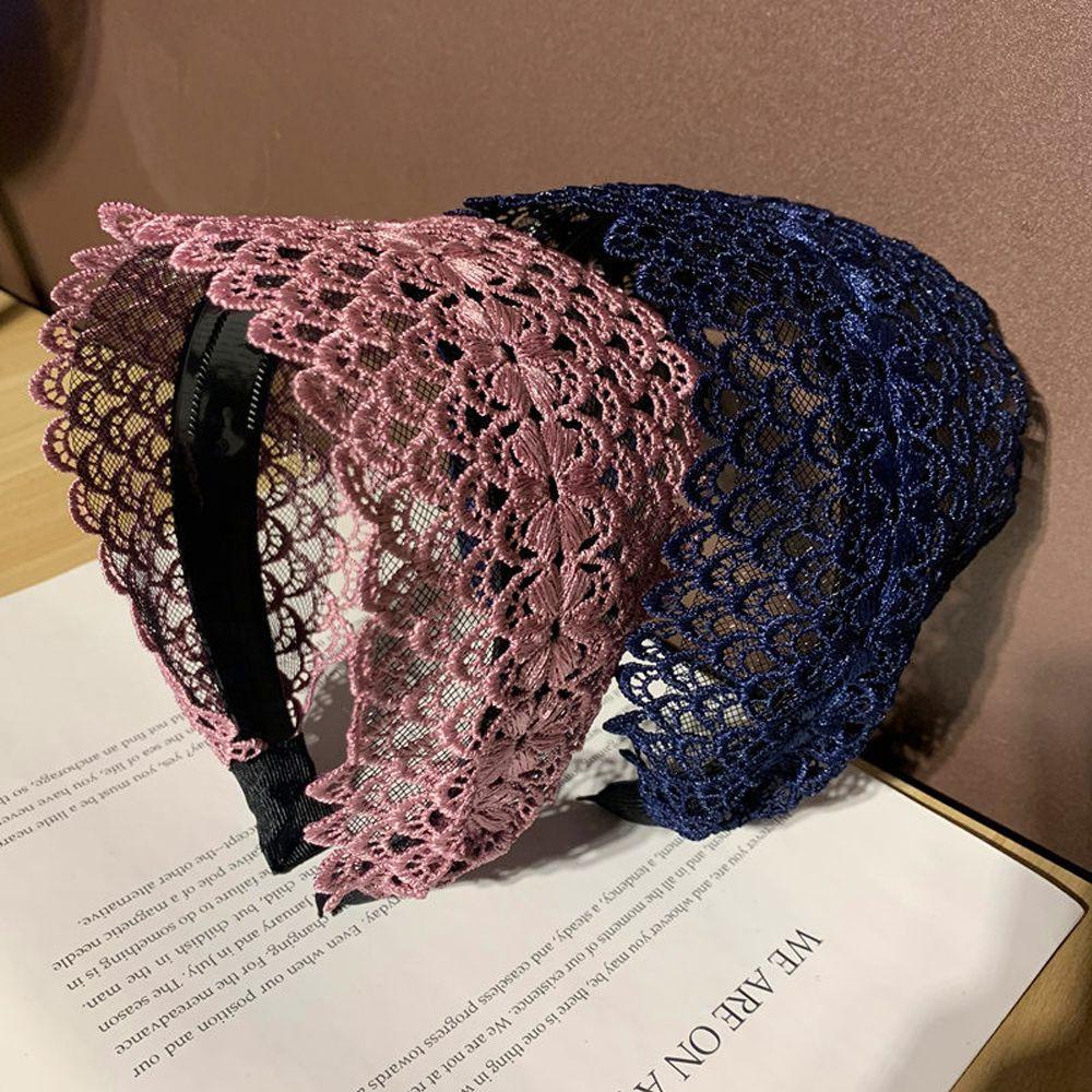 ANEMONE Băng Đô Cài Tóc Phối Ren Chống Trượt Phong Cách Cổ Điển Dành Cho Nữ