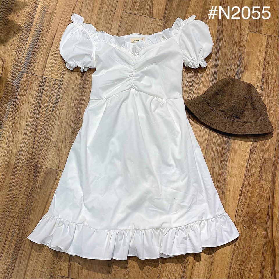 [ ẢNH THẬT TRẢI SÀN ] ĐẦM TRẮNG DÁNG XÒE NHẸ ĐUÔI CÁ NHÚN NGỰC KÈM DÂY ĐAN SAU LƯNG ÔM THEO CƠ THỂ - YOUNG DRESS | BigBuy360 - bigbuy360.vn