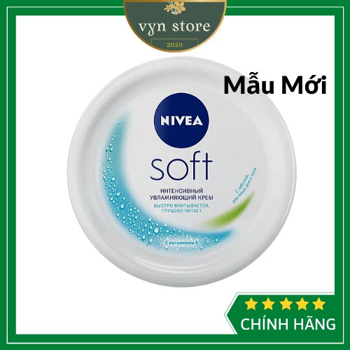 Kem Dưỡng Ẩm Da Mặt 💝CHÍNH HÃNG💝 Kem Dưỡng Ẩm Toàn Thân Chống Nẻ, Kem Dưỡng Da Mặt Nivea Soft 200ml của Nga