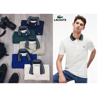 Áo thun cá sấu lacoste viền cổ