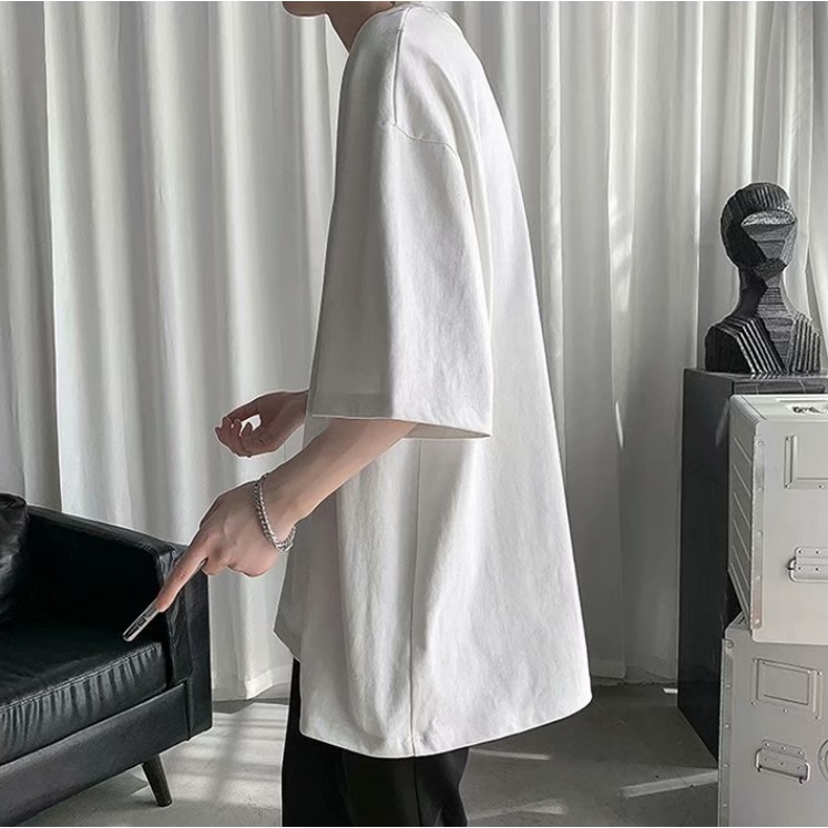 Áo Thun Nam Ngắn Tay Màu Trơn áo phông nam In Hình Thời Trang áo thun kiểu nữ phong cách Hàn Quốc áo thun thể thao bông áo phông form rộng unisex áo phông rộng