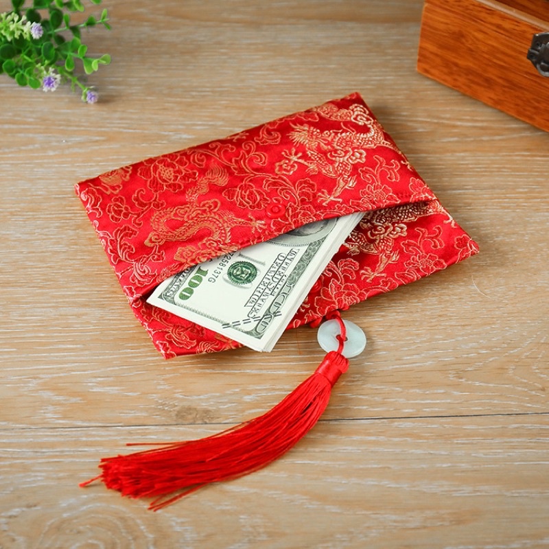 Bao Lì Xì Vải Gấm Thổ Cẩm Thiết Kế Sáng Tạo Cho Đám Cưới