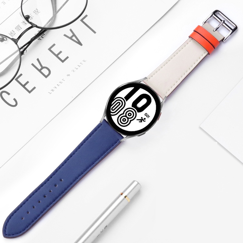 Dây Đeo Bằng Da 20Mm 22Mm Cho Đồng Hồ Thông Minh Samsung Galaxy Active 2 / 3 / 46Mm / 42Mm / S3 / Huawei GT2 Pro GT3 4 44Mm 40Mm