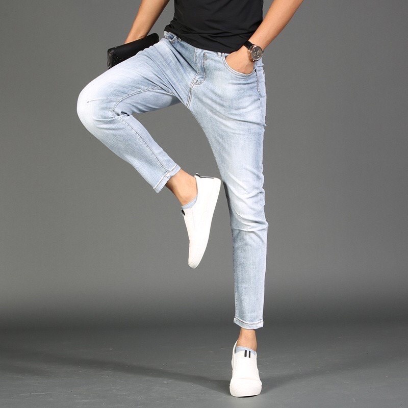 Quần Dài Jeans Nam Thời trang Chất liệu Co dãn Cao cấp Trẻ trung cực hot
