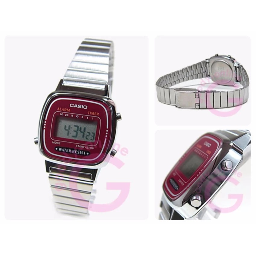 Đồng hồ nữ dây kim loại Casio chính hãng Anh Khuê LA670WA-4DF