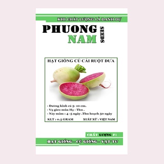 0,5 GRAM -HẠT GIỐNG CỦ CẢI  RUỘT DƯA