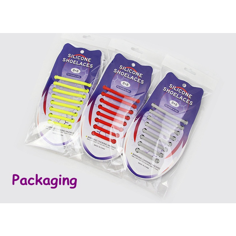 Set 16 Dây Giày Silicone Co Giãn Không Cần Buộc Tiện Lợi