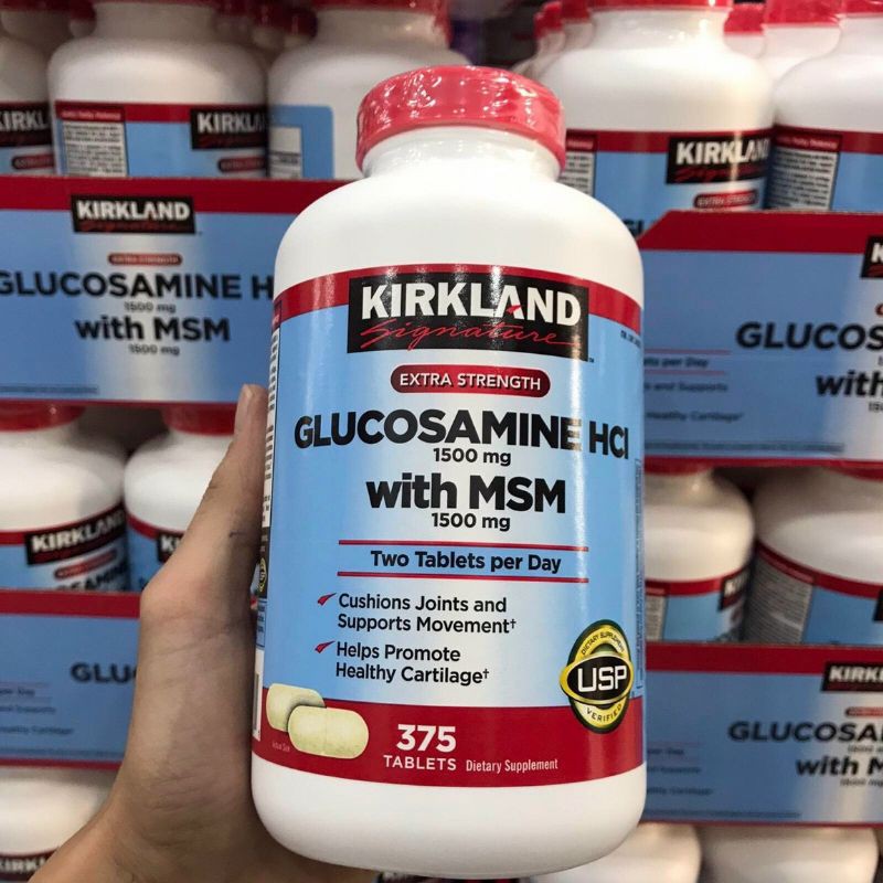 Viên uống KIRKLAND GLUCOSAMINE HCL 375 viên 1500mg