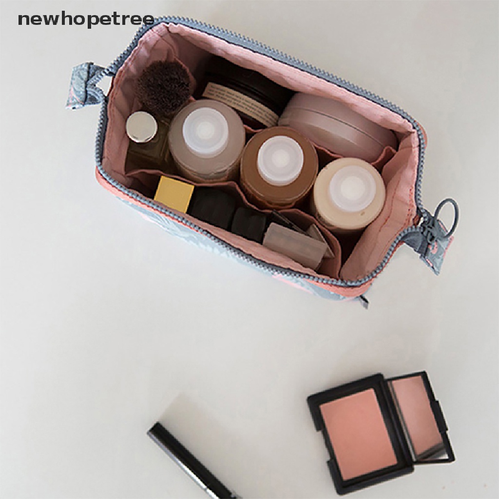 Túi Đựng Đồ Trang Điểm Họa Tiết Hồng Hạc Dành Cho Nữ