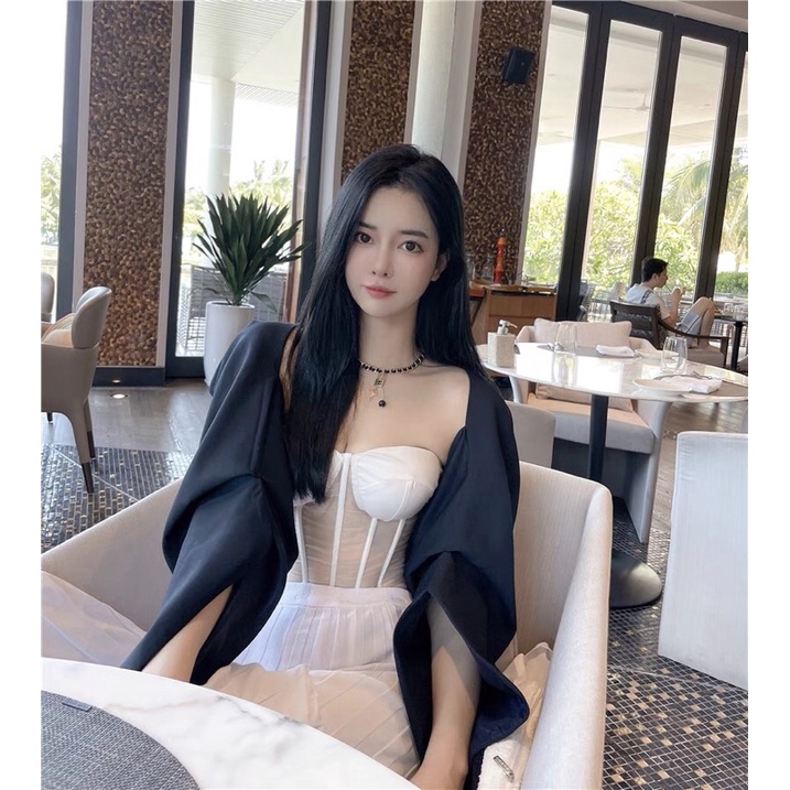 Bella Corset Trong Suốt Định hình siết eo mặc trong váy cưới
