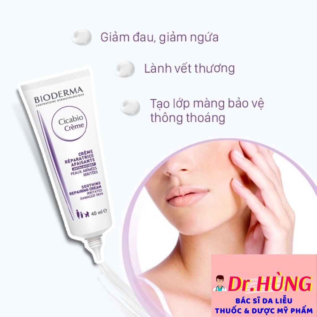 ✅(CHÍNH HÃNG) Kem Dưỡng Phục Hồi Da Bioderma Cicabio Cream 40ml-100ml