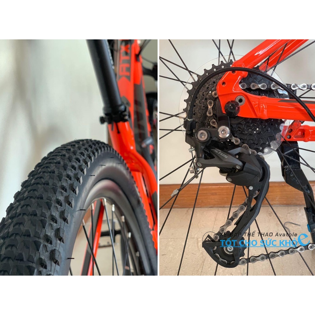 Giant ATX 830, Khung hợp kim nhôm GIANT ALUXX ATX 8 27.5", Phanh Tektro, Bộ chuyển số Shimano Altus 27speed, Màu cam
