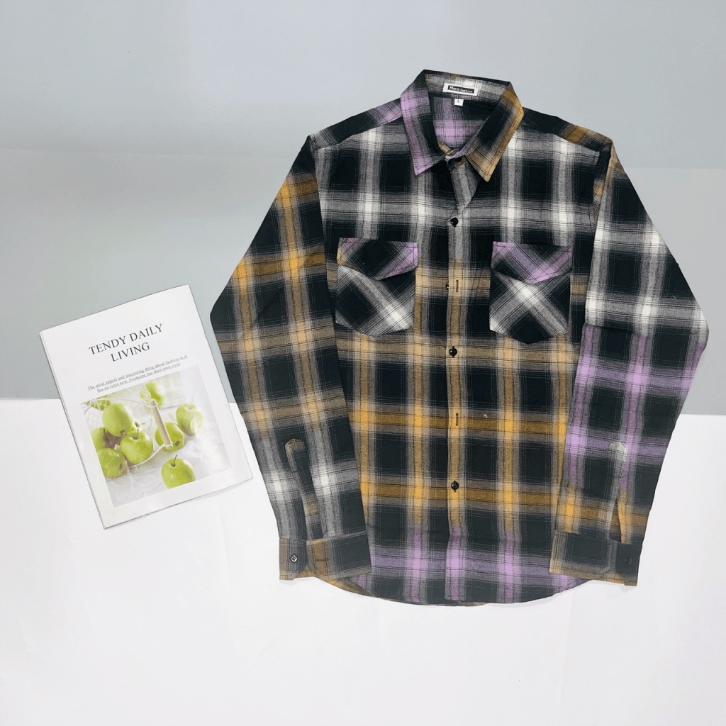 MẪU HOT Áo Sơ Mi Caro Nam Nắp Túi Tay Dài Trơn Vải Cotton Dày Dặn Hàng XỊn Y HÌnh Shop Tự CHụp HK HHP THỜI TRANG