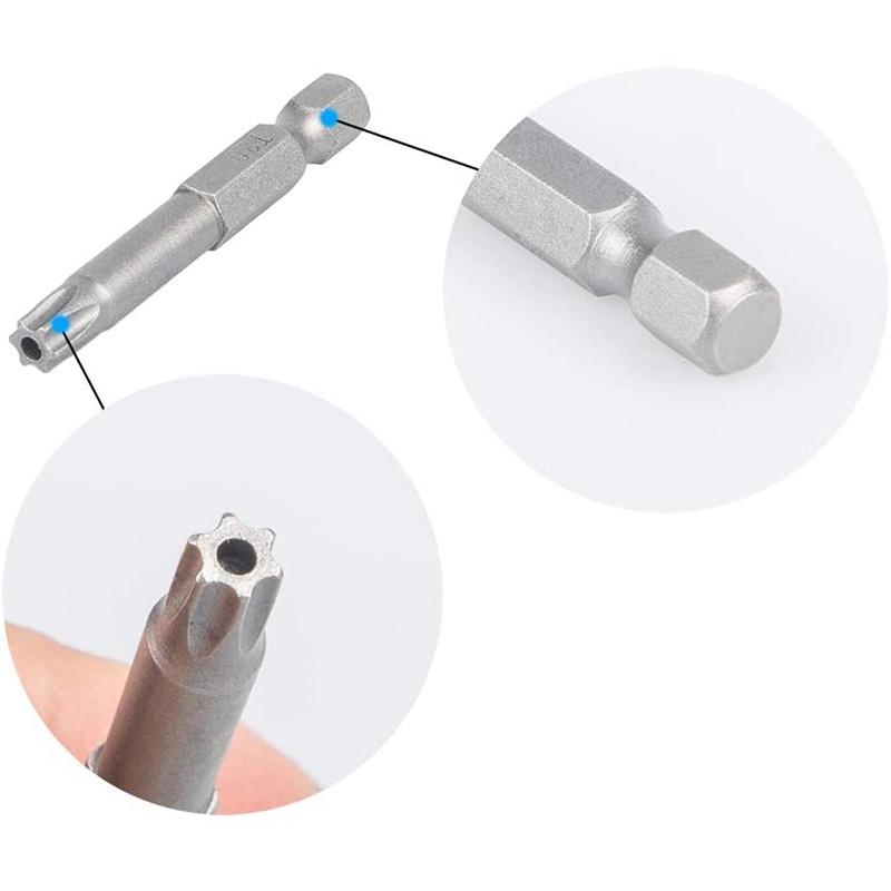 Bộ 12 Đầu Tua Vít Torx 1 / 4 Inch T5-T40 Kèm 1 Tay Cầm