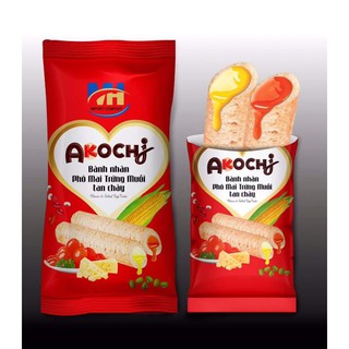 Bánh xốp nhân trứng muối phô mai tan chảy gói 300g.