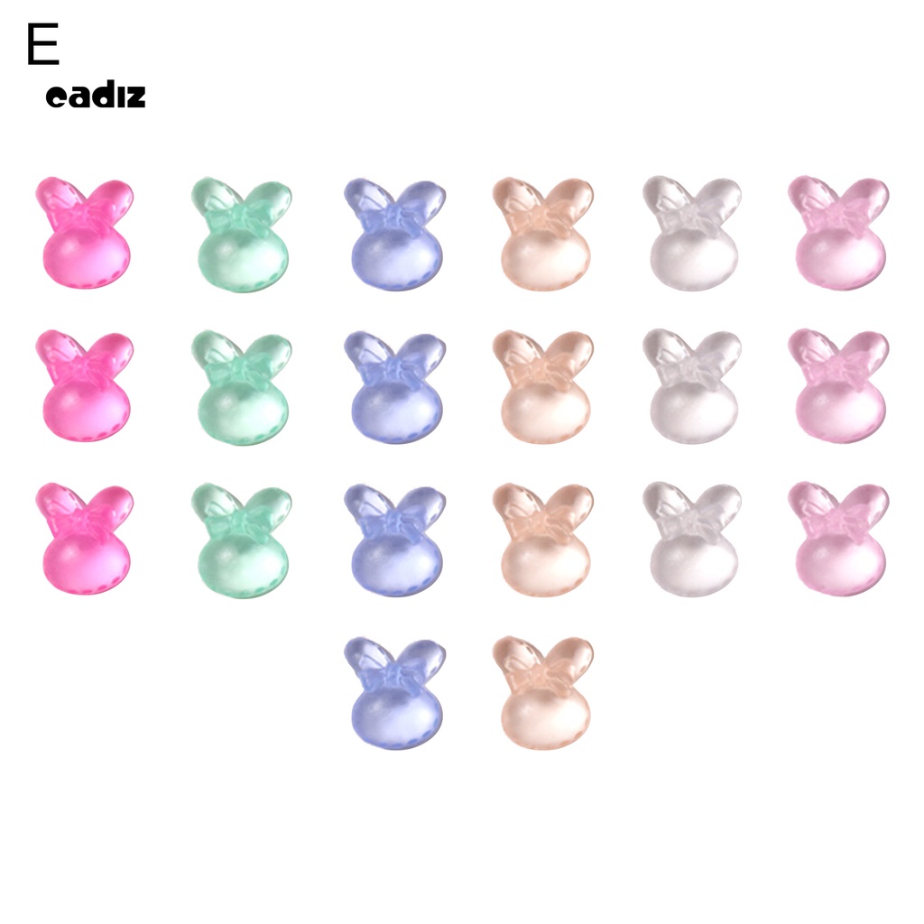 [Hàng mới về] Bộ phụ kiện trang trí móng tay màu kẹo trong suốt họa tiết hoạt hình đáng yêu