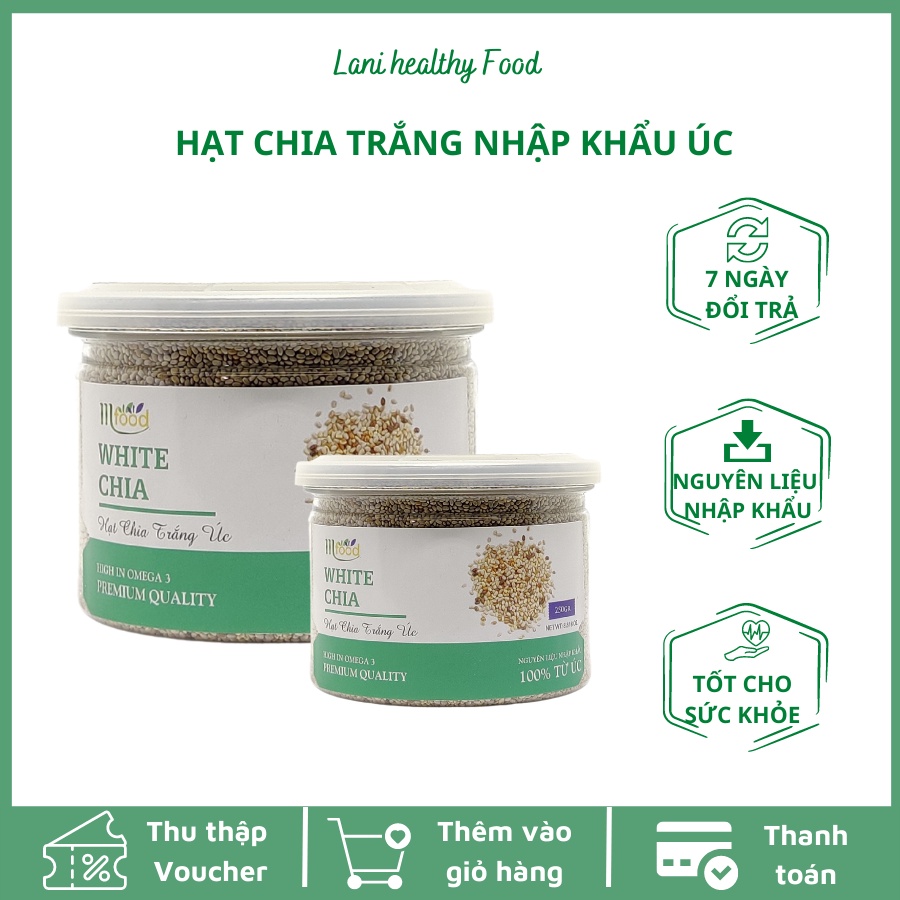 250 Gram Hạt Chia Trắng Nhập Khẩu Úc Giàu Dinh Dưỡng