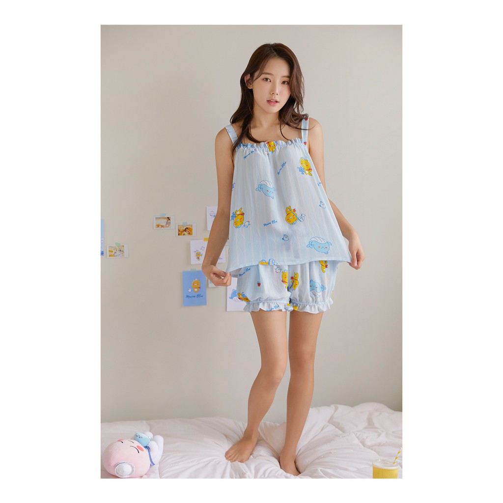 Bộ Đồ Ngủ Nữ Marine Kakao Friends Ryan 2 dây mùa hè