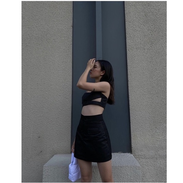 Túi xách nylon màu trắng size nhỏ, là min - MINI PUFFER BAG - WHITE