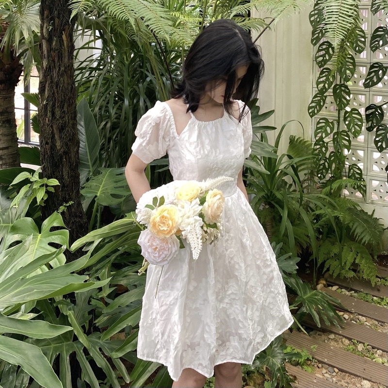 ❌ ĐẦM VÁY CỔ YẾM IN HOA OVANGA 🌷