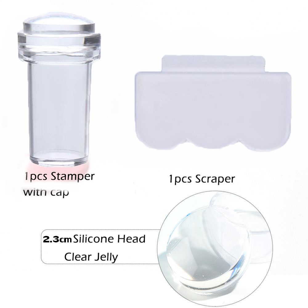 Dụng Cụ In Hình Móng Tay Bằng Silicone Trong Suốt