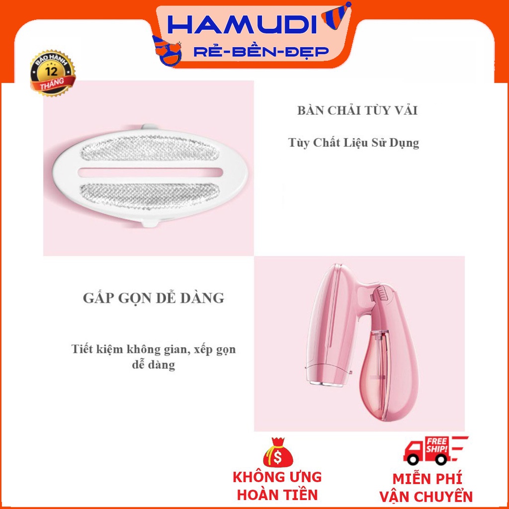 Bàn Ủi Hơi Nước Bàn Là Gập Cầm Tay mini nhỏ gọn tiện lợi 130ml Nước, 1500W Chính Hãng Sokany - BH 24 Tháng, lỗi 1 đổi 1