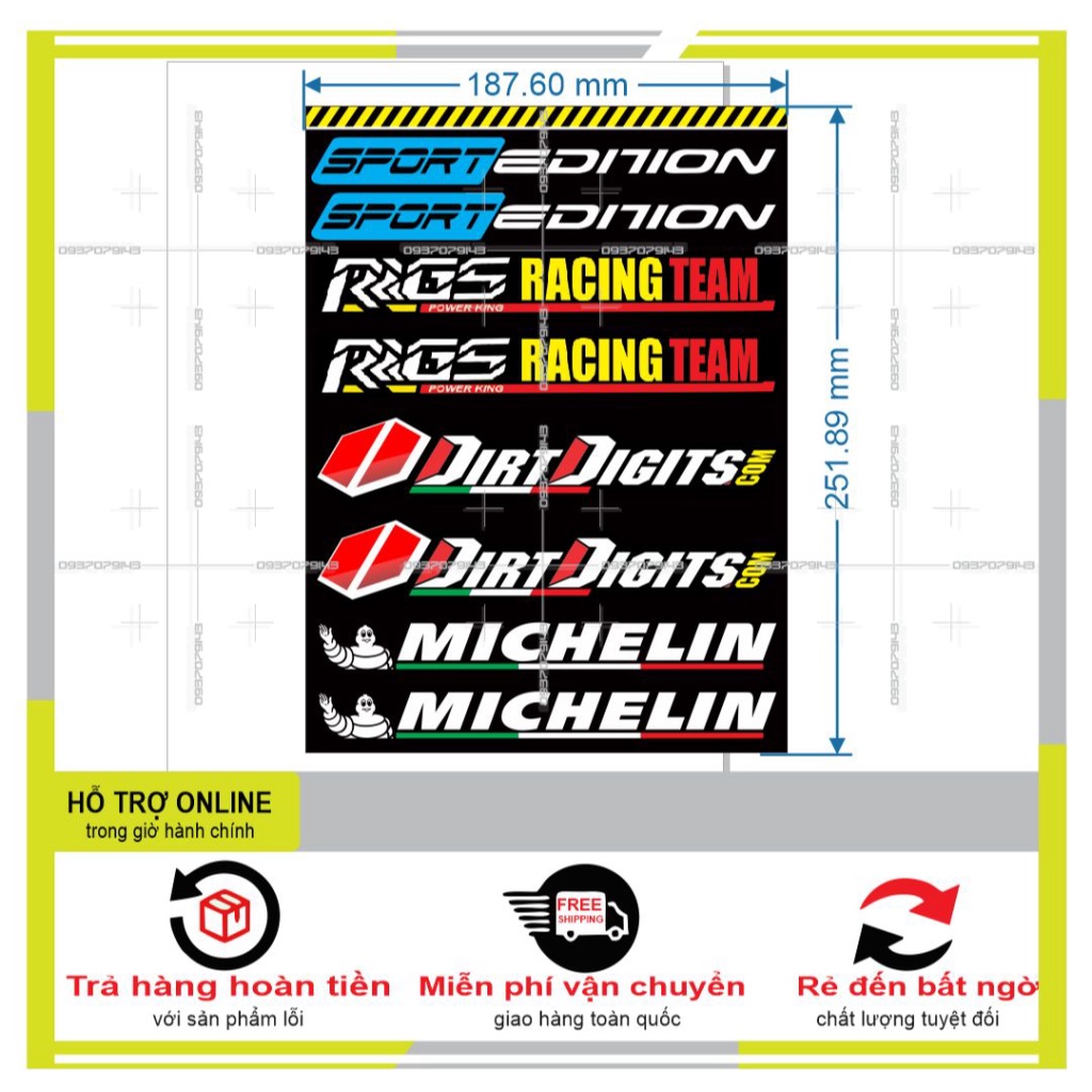 LOGO STICKER DÁN CHÂN PHUỘC M4 - DUNG DECAL