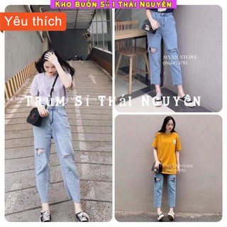 [Cam Kết Chất Lượng ] Quần jean rách gối chất cực đẹp