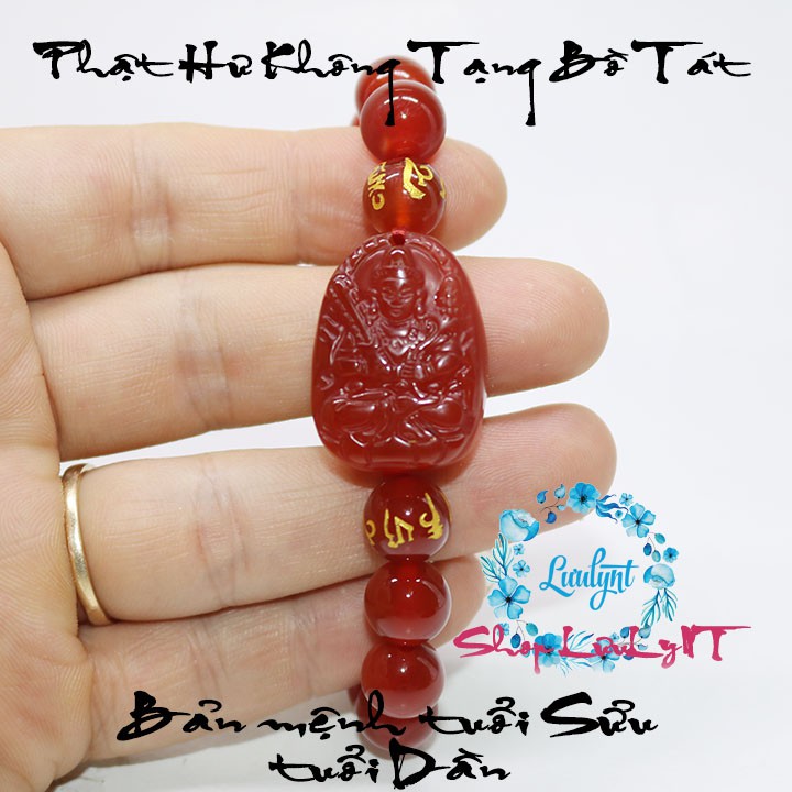 TẶNG kèm dây dự phòng - Vòng tay mặt phật Hư Không Tạng Bồ Tát - Bản mệnh người tuổi Sửu, tuổi Dần