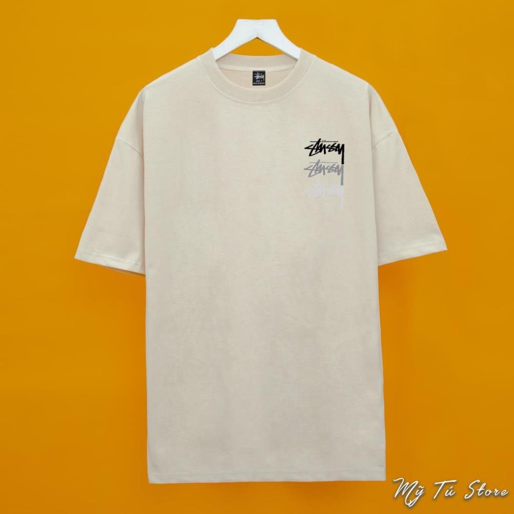 Áo thun tay lỡ 3 STUSSY  Mỹ Tú Store  , Áo thun unisex nam nữ form rộng oversize chất liệu Cotton