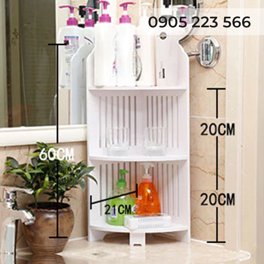 Kệ góc phòng tắm loại Vừa - Cao 60cm ngang 22cm - | BigBuy360 - bigbuy360.vn