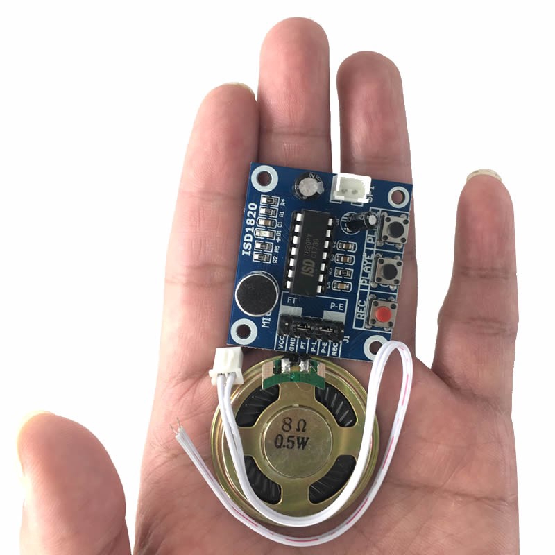 Mô đun điều khiển ghi âm giọng nói ISD1820 kèm mic và loa chuyên dụng