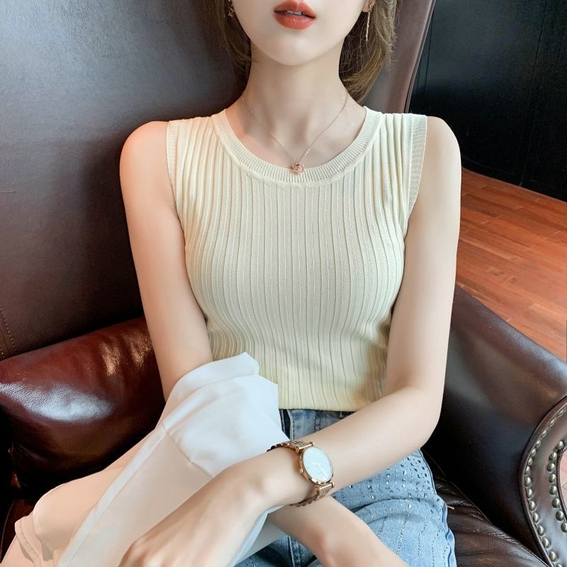 Áo Dệt Kim Sát Nách Thời Trang Cho Nữ Trong đó.