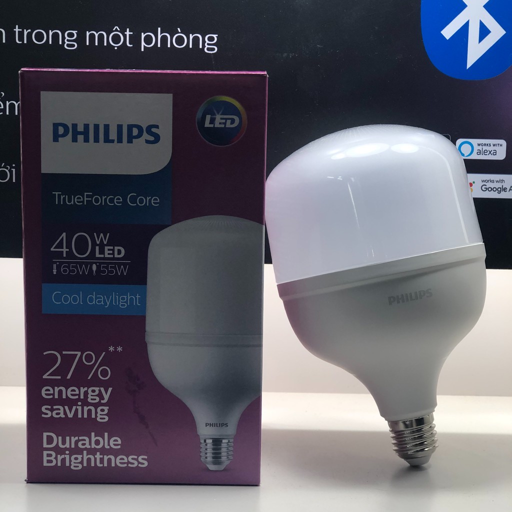Bóng PHILIPS Led Trụ 40W Đuôi E27 Ánh Sáng Trắng/Vàng Bảo Hành 2 Năm