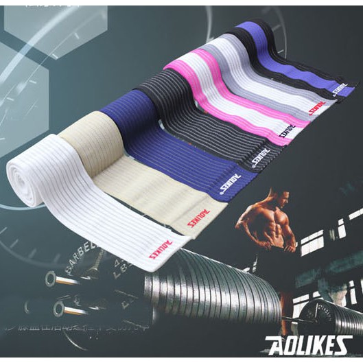 BÁN BUÔN - Aolikes AL 1516 (1 cái) 180CM Đai cuốn ĐẦU GỐI, ĐÙI, BẮP CHÂN chống trượt chuyên gym BANSIDAOPHUOT