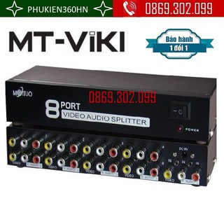 Bộ chia tín hiệu AV (Video & Audio) 1 ra 8 cổng MT-108AV chính hãng MT-VIKI