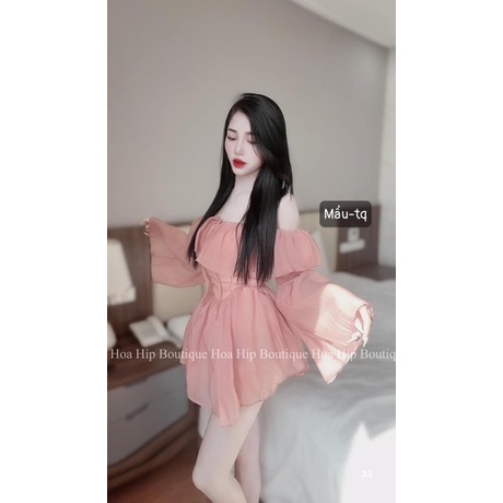 Váy tơ bèo tay bồng