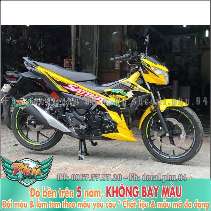 Tem rời Satria Vàng đen (X)