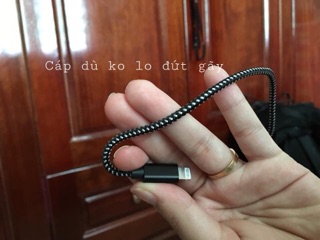 CÁP SẠC DÙ I PHONE DÀI 2M