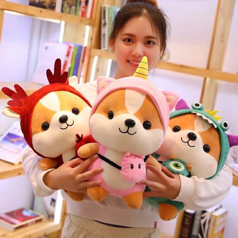 Gấu Bông Chó Shiba Cosplay Mềm Mịn Gấu Bông Mina