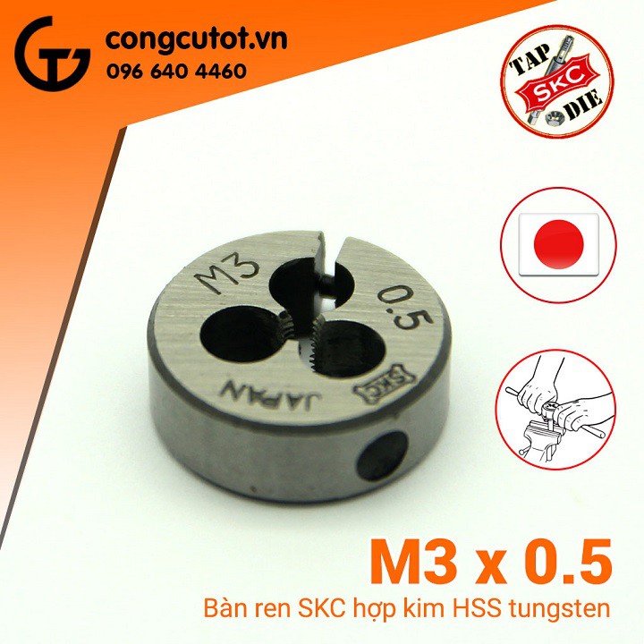 BÀN REN SKC M3X0.5 NHẬT BẢN