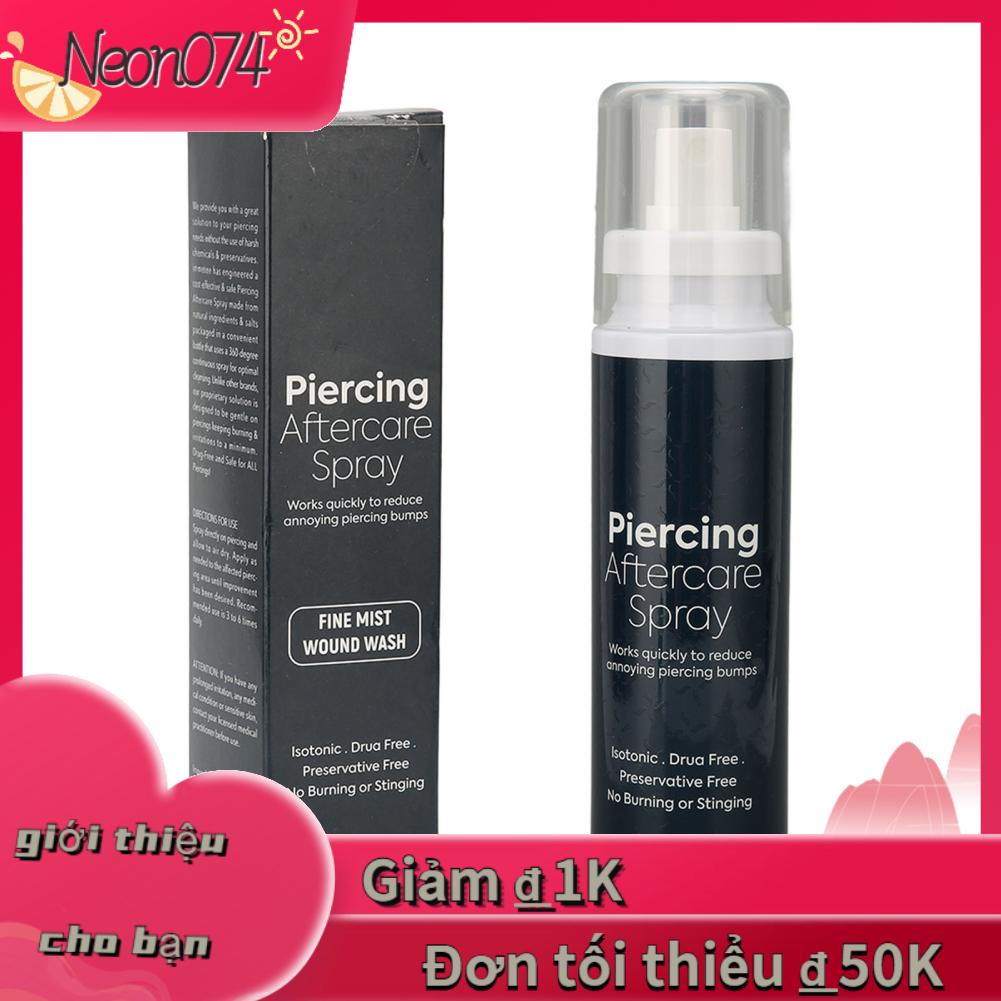 Neon074 Xịt dưỡng da sau khi xỏ lỗ sửa chữa chất tẩy rửa chăm sóc xuyên suốt cho thẩm mỹ viện tại nhà 120ml