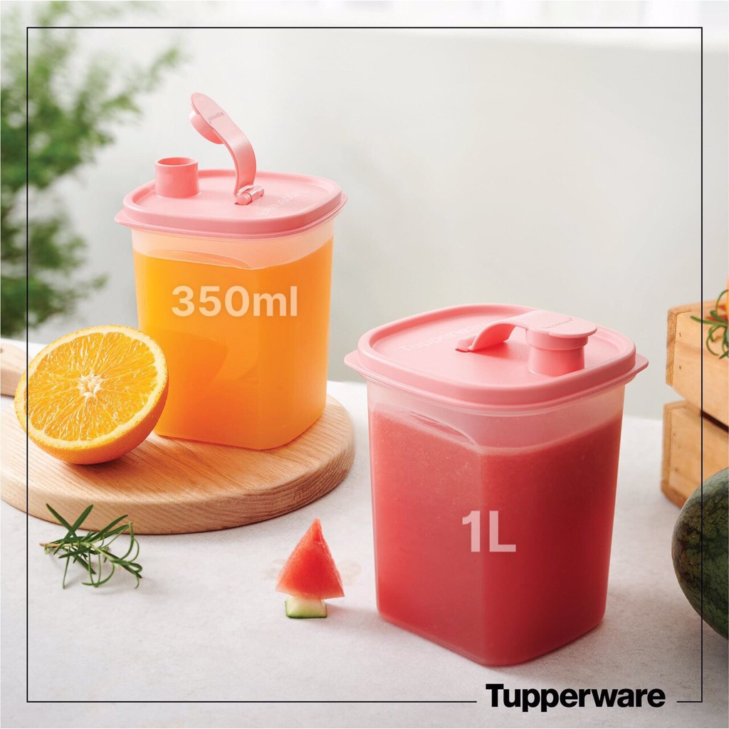 TUPPER - BỘ ĐÔI BÌNH NƯỚC SLIM LINE PITCHER 350ML, 1L