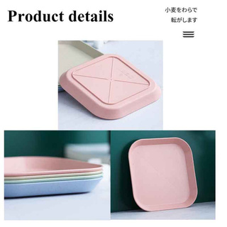 Đĩa lúa mạch hình vuông đựng snack/trái cây