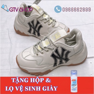 [FULL BOX- FULL BILL + TẶNG LỌ VỆ SINH GIÀY] Giày thể thao nam nữ sneakers MLB NY đế nâu, size 36-43.    .