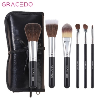 Gracedo 6 cái bộ cọ trang điểm chuyên nghiệp cầm tay kèm túi trang điểm