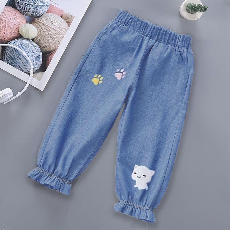 Quần Legging Thể Thao Dài Mỏng Chống Muỗi Phong Cách Mới Cho Bé Gái
