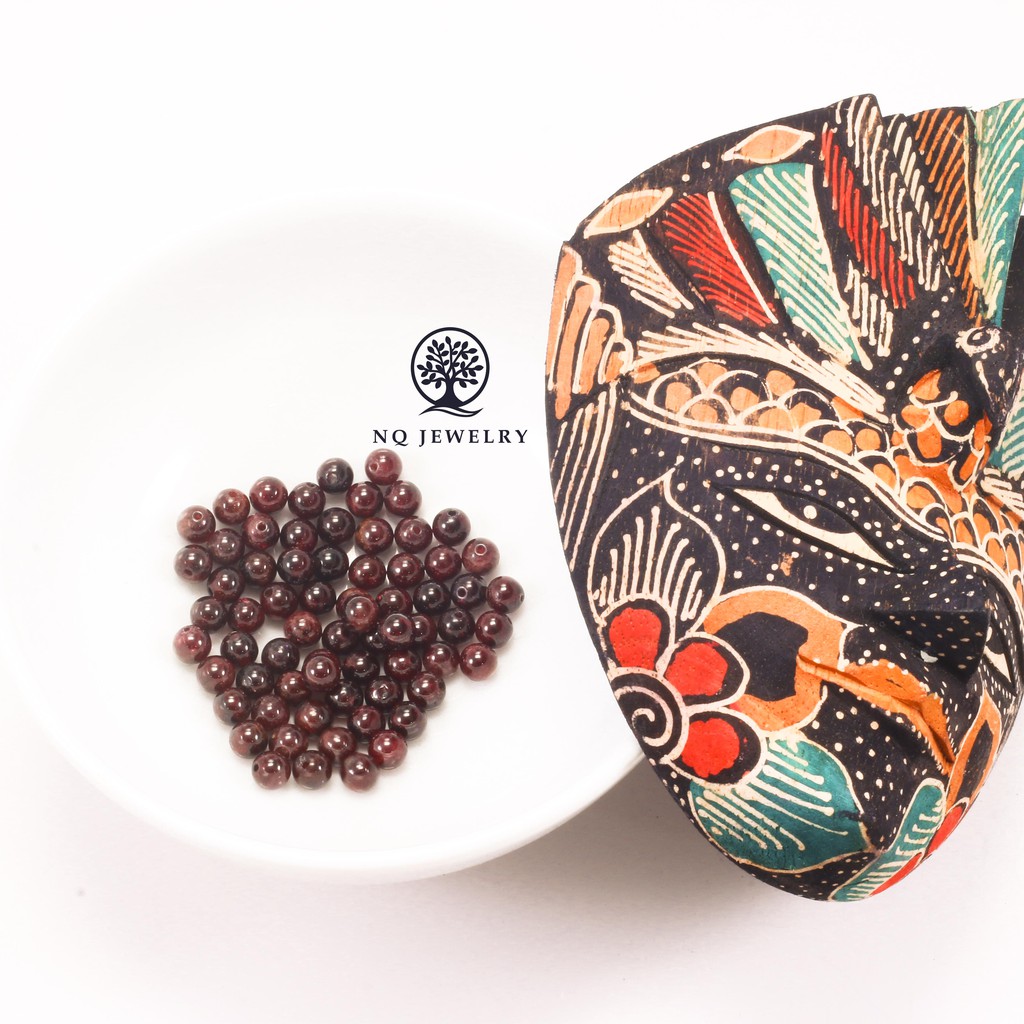 [Hạt lẻ] Hạt lẻ phong thủy xỏ vòng thủ công, handmade, DIY hồng lựu đỏ mận