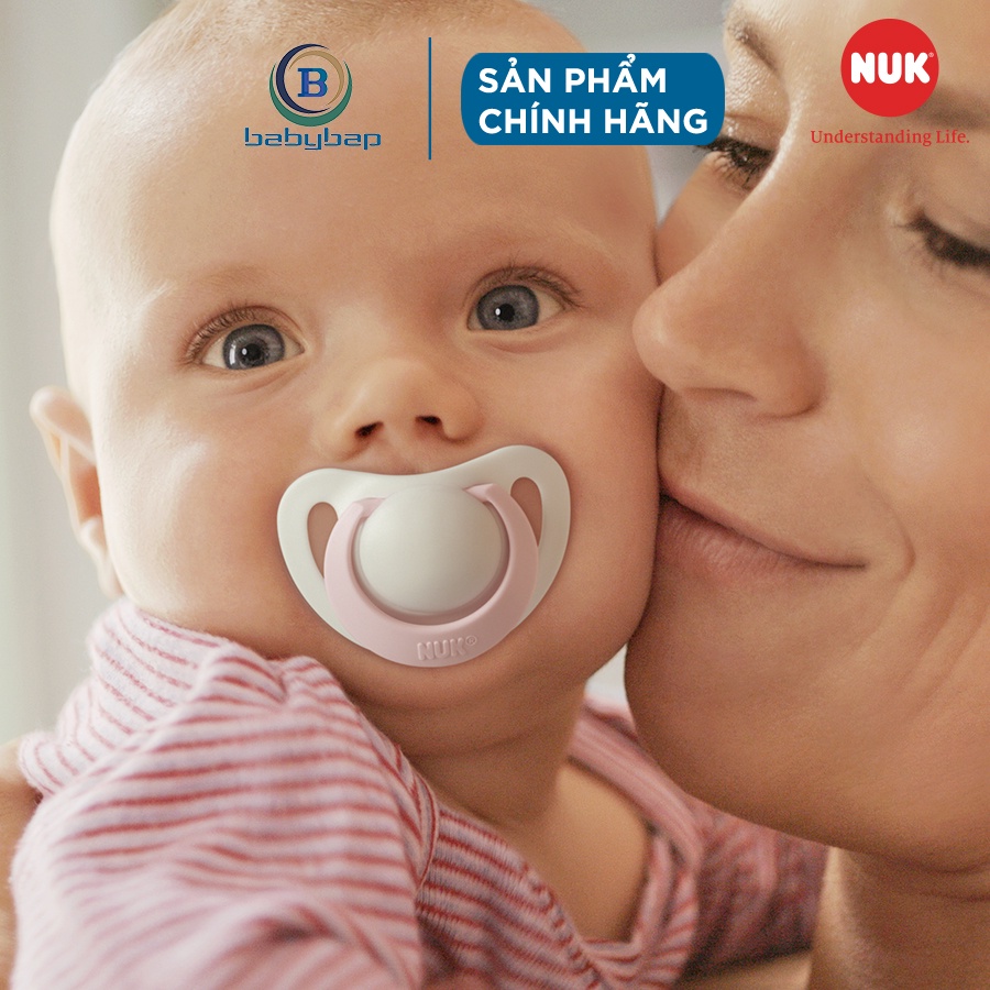 Bộ 2 Ti Giả NUK Genius Silicone Khuyên Dùng Cho Ban Ngày Và Những Giấc Ngủ Ngắn